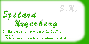 szilard mayerberg business card